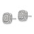14k White Gold 7/8 carat Lab Grown Diamond VS/SI+ G+ Complete Square Halo Post Earrings
