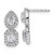 14k White Gold 7/8 carat Lab Grown Diamond VS/SI+ G+ Complete Two Stone Dangle Halo Post Earrings