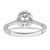 14k White Gold 7/8 carat Lab Grown Diamond VS/SI+ G+ Oval Complete Halo Engagement Ring