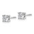 14k White Gold 7/8 ctw Lab Grown Diamond VS+ F+ Round 4 Prong Heavy Wt. Stud Earrings
