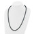 14k White Gold 7-8mm Black Round Akoya Saltwater Cultured Pearl 24 inch Necklace