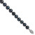 14k White Gold 7-8mm Black Round Akoya Saltwater Cultured Pearl 7 inch Bracelet