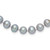 14K White Gold 7-8mm Grey Near Round Freshwater Cultured Pearl 16 inch Necklace