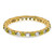 14k 1/2 carat Lab Grown Diamond VS/SI+ G+ and Lab Created Yellow Sapphire Size 8.5 Eternity Band