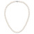 14k White Gold 7-8mm White Near Round Freshwater Cultured Pearl 16 inch Necklace