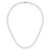 14k White Gold 7-8mm White Near Round Freshwater Cultured Pearl 18 inch Necklace