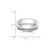 14k White Gold 7mm Beveled Edge Comfort Fit Wedding Band Size 11.5