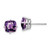 14k White Gold 7mm Cushion Earring Mounting