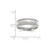 14k White Gold 7mm Double Milgrain Comfort Fit Wedding Band Size 10
