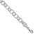 14k White Gold 7mm Solid Triple Link 8 inch Charm Bracelet - DO-1025DE04-1307