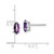 14k White Gold 7x3.5mm Marquise Amethyst earring