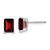14k White Gold 7x5mm Emerald Cut Garnet Earrings