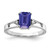 14k White Gold 7x5mm Emerald Cut Tanzanite AA Diamond ring
