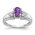 14k White Gold 7x5mm Oval Amethyst AA Diamond ring - Y4-7C1E81A0-6645
