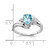 14k White Gold 7x5mm Oval Blue Topaz AA Diamond ring