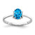 14k White Gold 7x5mm Oval Blue Topaz ring - Y2-E80C84B8-8461