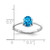 14k White Gold 7x5mm Oval Blue Topaz ring - Y2-E80C84B8-8461