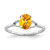14k White Gold 7x5mm Oval Citrine ring - Y2-7C4D9FF8-6094