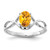 14k White Gold 7x5mm Oval Citrine Ring - Y4-2C93B37B-8480