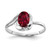 14k White Gold 7x5mm Oval Created Ruby ring - X9-ABF6A9A6-5613