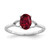 14k White Gold 7x5mm Oval Created Ruby ring - Y2-0CBA01C0-3827