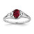 14k White Gold 7x5mm Oval Created Ruby ring - Y2-4BC18E11-4877