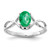 14k White Gold 7x5mm Oval Emerald Ring