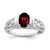 14k White Gold 7x5mm Oval Garnet ring - Y4-4ABA3C5A-7327
