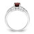14k White Gold 7x5mm Oval Garnet ring - Y4-4ABA3C5A-7327