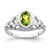 14k White Gold 7x5mm Oval Peridot ring - Y4-4C18118D-8288