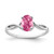 14k White Gold 7x5mm Oval Pink Tourmaline Ring - Y2-9963D184-4231