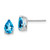 14k White Gold 7x5mm Pear Blue Topaz Earrings