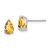 14k White Gold 7x5mm Pear Citrine Earrings