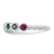 14k White Gold 8 Birthstone Mother's Ring