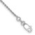 14K White Gold 8 inch 1.15mm Diamond-cut Machine Made Rope with Lobster Clasp Chain Chain