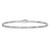14K White Gold 8 inch 2.25mm Flat Figaro with Lobster Clasp Bracelet