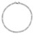 14K White Gold 8 inch 2.25mm Flat Figaro with Lobster Clasp Bracelet