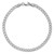 14K White Gold 8 inch 3.35mm Semi-Solid Curb with Lobster Clasp Bracelet