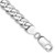 14K White Gold 8 inch 8mm Flat Beveled Curb with Lobster Clasp Bracelet