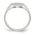 14k White Gold 8.0x11.5mm Closed Back Signet Ring