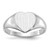 14k White Gold 8.0x7.5mm Closed Back Heart Signet Ring