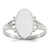 14k White Gold 8.5x13.5mm Closed Back Signet Ring