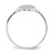 14k White Gold 8.5x13.5mm Closed Back Signet Ring