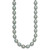 14k White Gold 8-9mm Grey Rice Freshwater Cultured Pearl 20 inch Necklace
