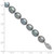 14k White Gold 8-9mm Grey Rice Freshwater Cultured Pearl 7.25 inch Bracelet