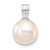 14k White Gold 8-9mm White Round Freshwater Cultured Pearl Pendant - XF-11F1A29A-9518