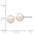14k White Gold 8-9mm White Round Freshwater Cultured Pearl Stud Post Earrings
