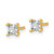 14k 1/2 carat Lab Grown Diamond VS/SI+ G+ Princess Complete Four Prong Stud Earrings