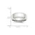 14k White Gold 8mm Beveled Edge Comfort Fit Wedding Band Size 7