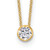 14k 1/2 carat Lab Grown Diamond VS/SI+ G+ Round Complete 18 inch Solitaire Slide Necklace